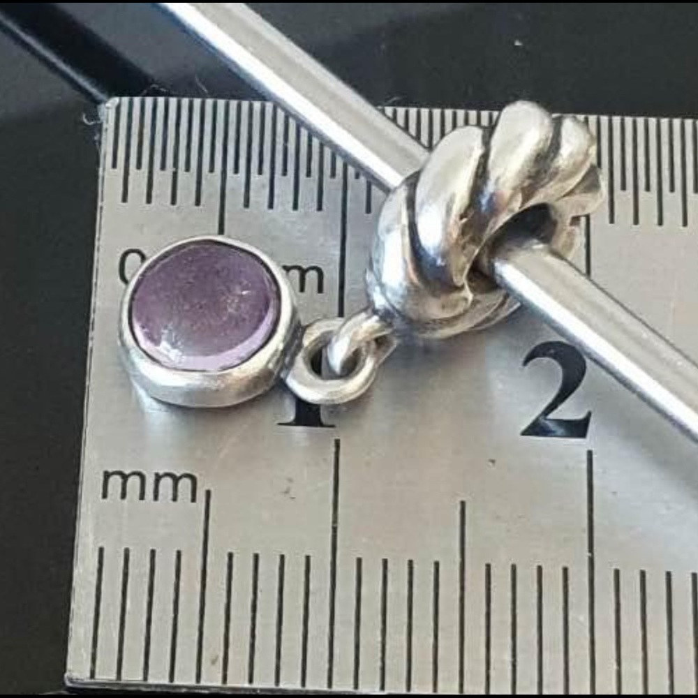 Pandora Amethyst Dangle Rare Hallmarked